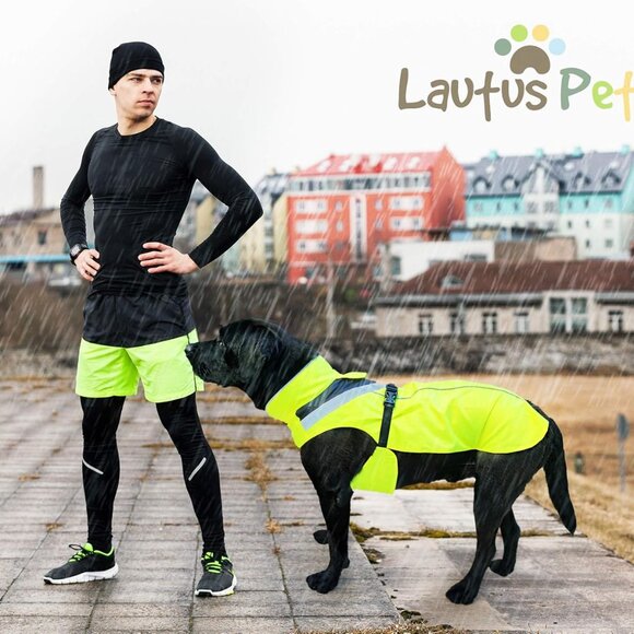 Dog Rain Coat (M, Yellow) - Picture 7 of 8